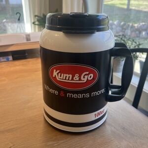 Kum & Go 100 oz Whirley Drink Works Insulated Travel Mug Handled Cup Jumbo